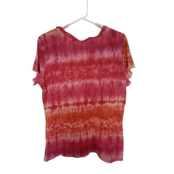 Gorgeous Double Layered Boho Gauzy Top Size XL - Picture 2 of 2